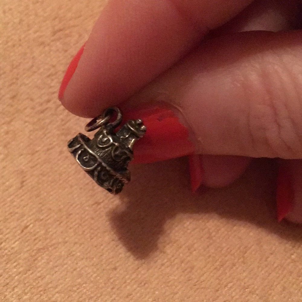 Wedding Cake Solid Sterling Silver Charm Charm - image 2